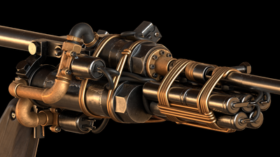 Textured render of the rifle