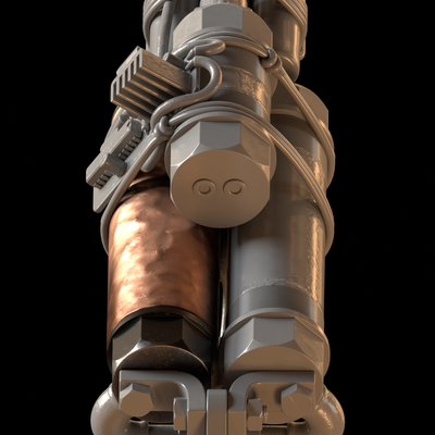Textured render of the electrolysis tank
