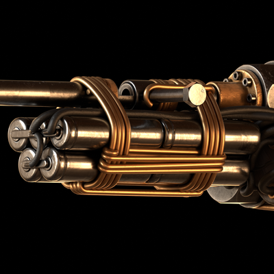 Textured render of the battery pack