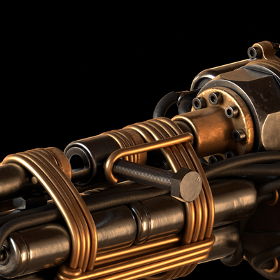 Textured render of the barrel