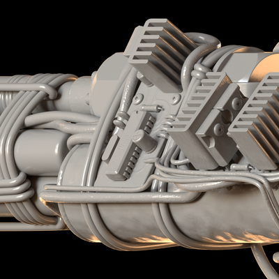 Clay render of the wires