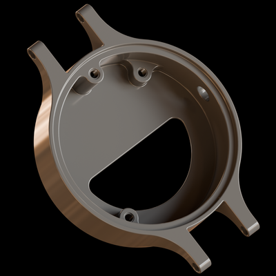 Clay render of the bottom of the watch case