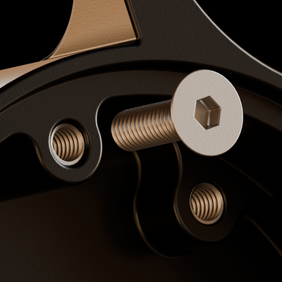 Textured close-up a screw and thread