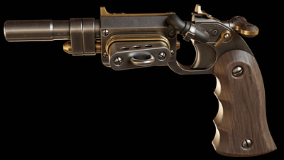 Textured render of the handgun