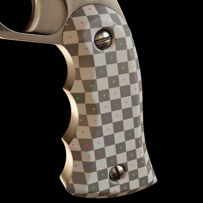 Checkerboard render of the handle