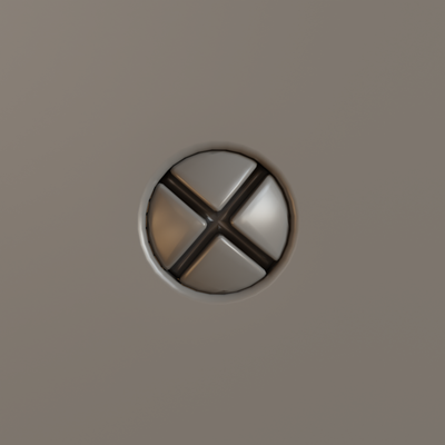Clay render of a Phillips screw