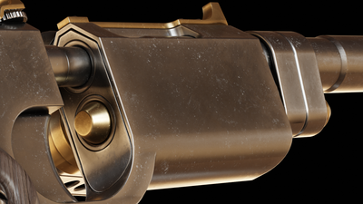 Textured render of the handgun